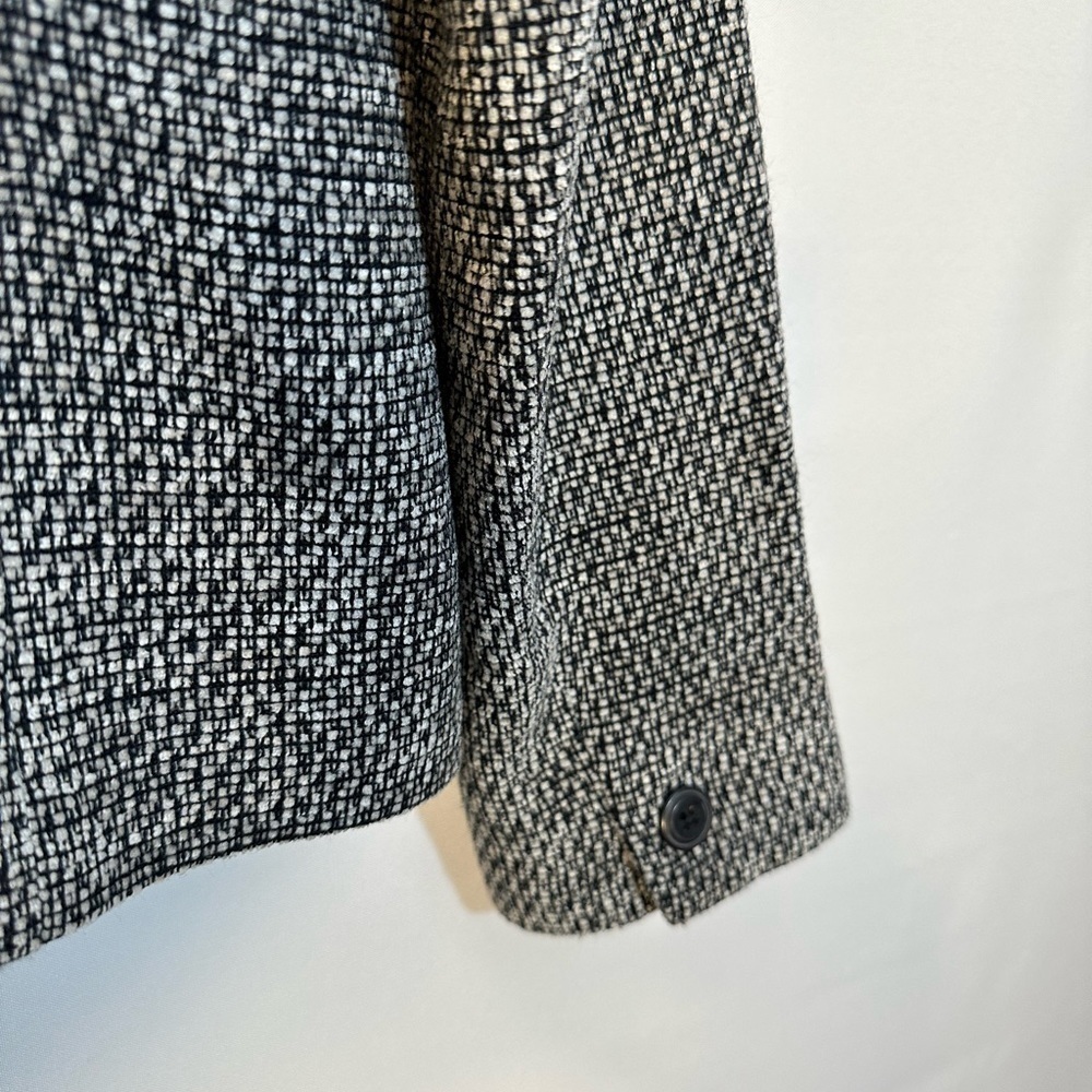 Style & Co Women’s Size 6P Black Cream Long Sleeve Tweed Jacket Blazer Workwear - Picture 7 of 11